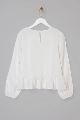 Ekru Aksesuar Detayl? Dokuma Bluz TWOAW26BZ00299