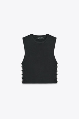 RIB KNIT TOP - Zara фото 5