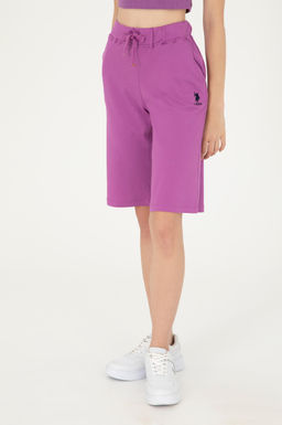 Женские фиолетовые вязаные шорты Неожиданная скидка в корзине - U.s. polo assn фото 2