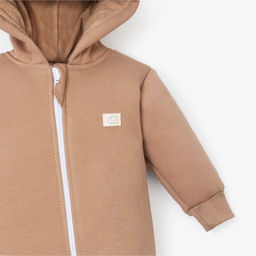 Комбинезон с капюшоном Крошка, Я BASIC LINE, рост 62-68 см, коричневый - Крошка я фото 5