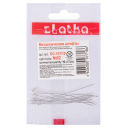 Zlatka Штифт с шариком DC-107/10 50 мм 10 шт №03 под черный никель  фото 3