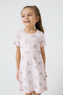 К 1156/зайчики и сердечки на светло-розовом, сорочка