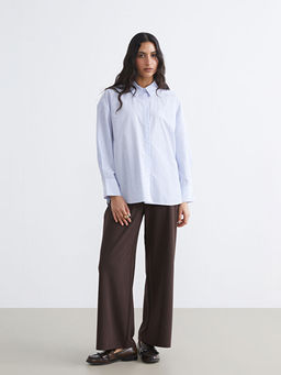 ?izgili Poplin Kad?n G?mlek