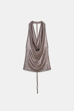 DRAPED HALTER TOP - Zara фото 8