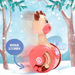 Развивающая игрушка Оленёнок Робби, новогодний, цвет бежевый - Zabiaka фото 3