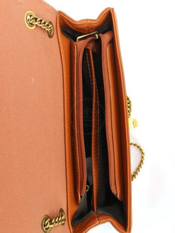 Сумка женская искусственная кожа DJ-7002-2-CARAMEL, 2отд, плечевой ремень (цепочка), карамель SALE 255996 - Adelia фото 8