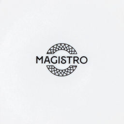 Тарелка фарфоровая десертная Magistro Сrotone, d=18 см, цвет белый  фото 10