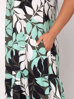 Платье женское кулирка "АГНИЯ" ЗЕЛЕНЬ