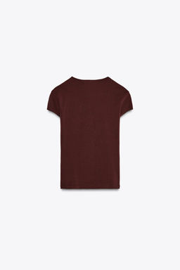 SLIM FIT SHORT SLEEVE T-SHIRT - Zara фото 17