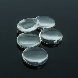 Кабошон стекло, круг 12мм (набор 5шт), цвет прозрачный - Queen fair фото 2