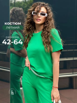 Костюм женский (футболка+брюки)_9010/зеленый - Ihomelux фото 18