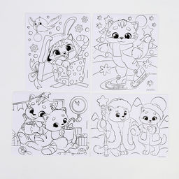 Подарочный набор для творчества на новый год «Котик и друзья»