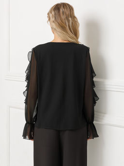 Блузка из шифона с эффектом креш