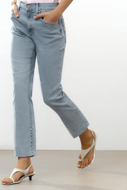 ZW COLLECTION HIGH-WAIST BOOTCUT CROPPED JEANS - Zara фото 41