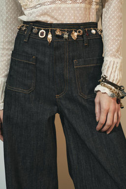 ZW COLLECTION WIDE-LEG HIGH-WAIST JEANS - Zara фото 9