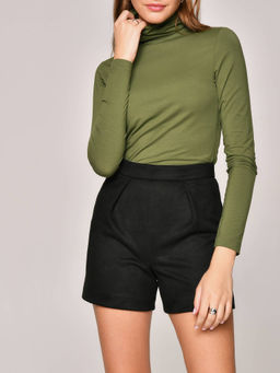 CONTE Замшевые шорты А-силуэта ROYAL STYLE black black