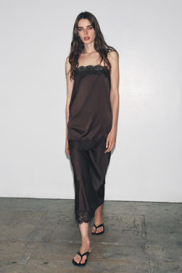ZW COLLECTION SATIN LACE TOP
