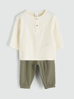 Erkek Bebek Ti??rt ve Jogger Pantolon 2li