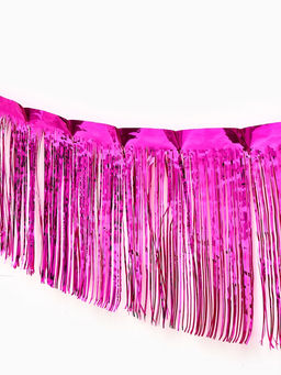 Цена за 2 шт. Гирлянда "Дождик" 3 метра с липким краем, цвет фуксия