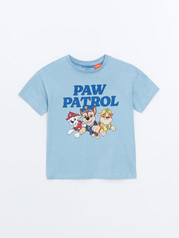 Bisiklet Yaka Paw Patrol Bask?l? Erkek ?ocuk ?ortlu Pijama Tak?m
