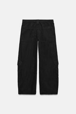 PANTAL?N OVERSIZE CARGO / Negro - Zara фото 7