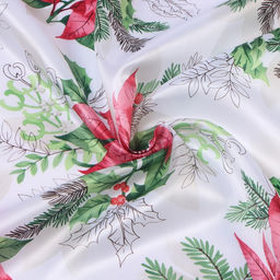 Скатерть Доляна Рождественский букет 145*220 см, 100% п/э  фото 7