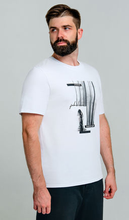 Арт. 61142 Футболка мужская 48-56 (5 шт) Цвет:белый