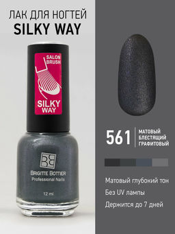 Brigitte Bottier лак для ногтей Silky Way тон 561 графит 12мл