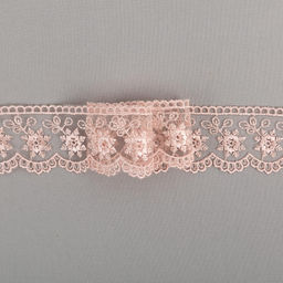 Кружево Gamma сетка 47 мм 5225 в пакете 9 м 0.2 Турция 2-й сорт пудровый