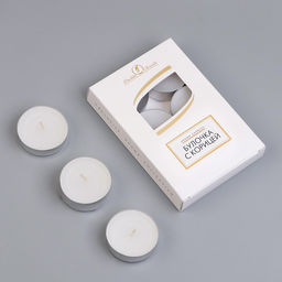 Цена за 2 шт. Набор свечей ароматических чайных «Булочка с корицей», 6 шт., 12 г