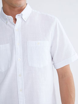 Regular Fit K?sa Kollu Erkek Dokulu G?mlek