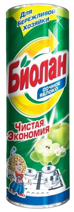БИОЛАН Чистящий порошок 400гр Сочное яблоко (К-151-6/К-32-6)