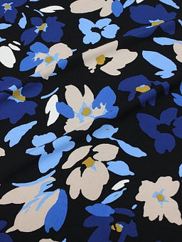 Штапель Лоретта цв.черный, ш1.45м, вискоза-100%, 100гр/м.кв - Купава фото 7