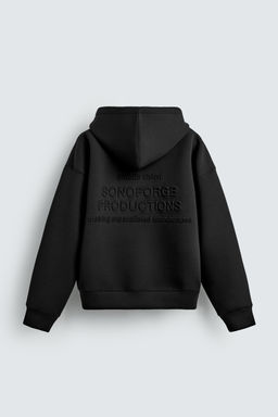 NEOPRENE-EFFECT SWEATSHIRT WITH EMBOSSED TEXT - Zara фото 6