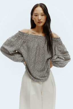 Blusa off-the-shoulder - H&m фото 3