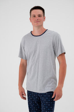 Пижама мужская из футболки с коротким рукавом и брюк из кулирки Генри синий