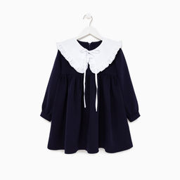 Платье школьное для девочки синее MINAKU: School Collection, рост 122 см