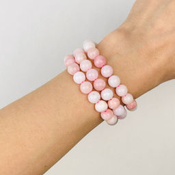 Бусины для украшений из розового Опала (48 бусин) 39 см