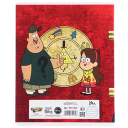 Цена за 10 шт. Тетрадь 24 листа, 5 видов МИКС, линейка, Частичный УФ, Гравити Фолз - Disney фото 8