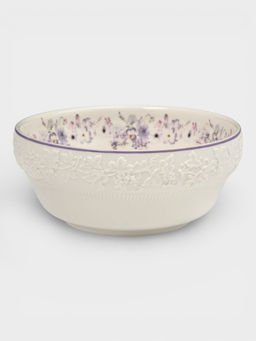 Салатник Purple gardens, 15×7 см, 700 мл, фарфор, белый