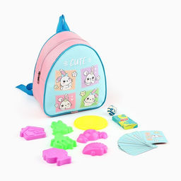 Рюкзак детский с набором для игры в песочнице Милые зайчики - NAZAMOK KIDS фото 2