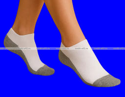 Цена за 10 пар. DOMINOBS носки женские укороченные белые (серая подошва) арт. 7101 - Bfl фото 4