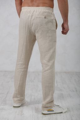100% лен, Льняные мужские брюки спортивного стиля.