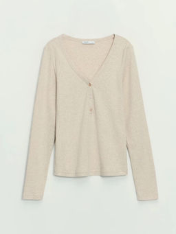 Лонгслив с застежкой на груди / Zarina  фото 7