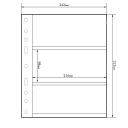 Лист для банкнот на 3 ячейки формат GRANDE EASY 3C из тонкого прозрачного пластика LEUCHTTURM 358074
