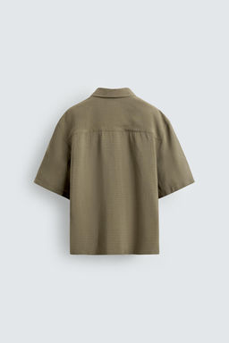 CAMISA FLUIDA CUADROS / Khaki