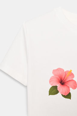 FLORAL PRINT SHORT SLEEVE T-SHIRT - Zara фото 10