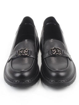 03-PDHL242-1 BLACK Лоферы женские (натуральная кожа)