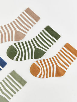 ?izgili Erkek Bebek Soket ?orap 5li