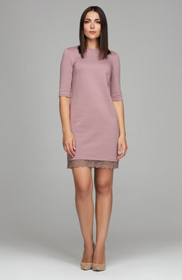 Платье мини светло-сиреневый - Donna saggia фото 5